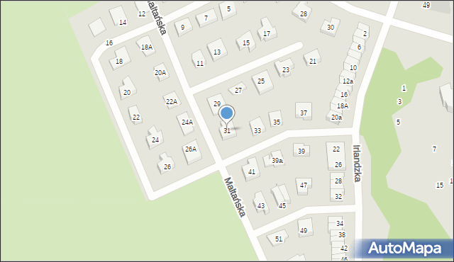 Koszalin, Maltańska, 31, mapa Koszalina