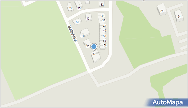 Koszalin, Maltańska, 57, mapa Koszalina