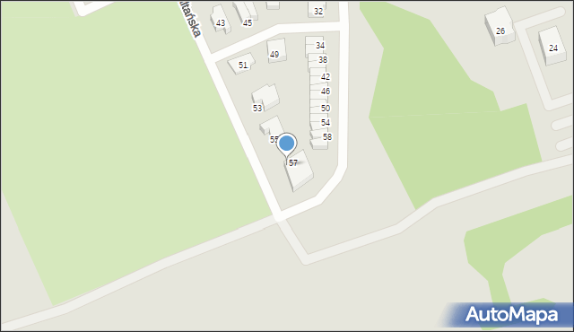 Koszalin, Maltańska, 57a, mapa Koszalina