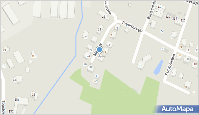 Koszalin, Macieja, 11, mapa Koszalina