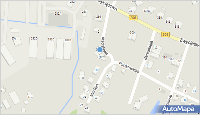 Koszalin, Macieja, 16, mapa Koszalina