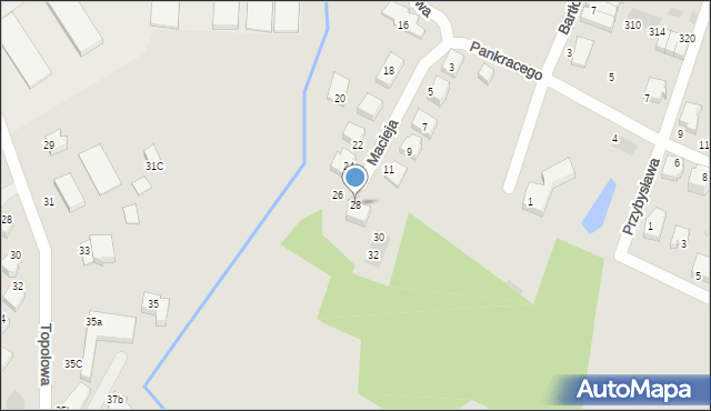 Koszalin, Macieja, 28, mapa Koszalina