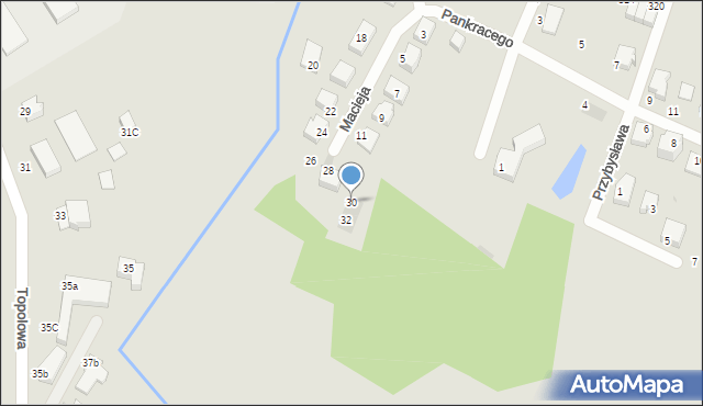 Koszalin, Macieja, 30, mapa Koszalina