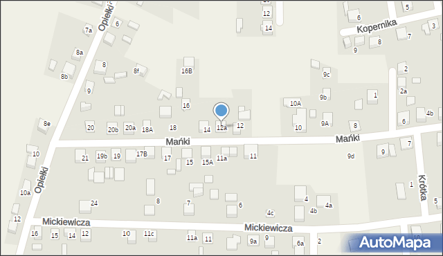 Koszęcin, Mańki, 13, mapa Koszęcin