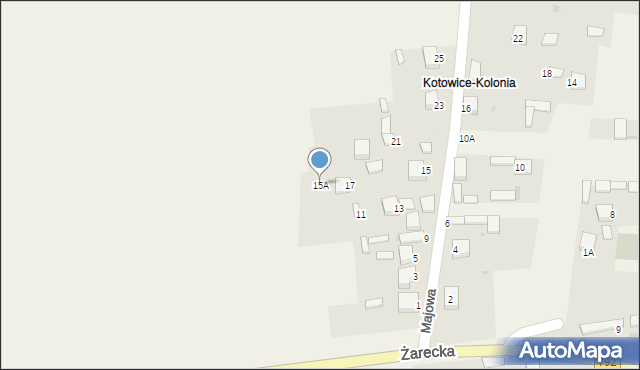 Kotowice, Majowa, 15A, mapa Kotowice