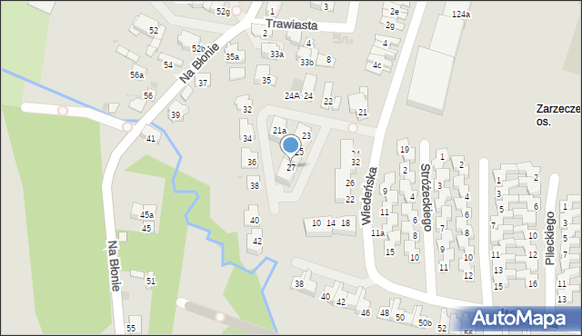 Kraków, Machaya Ferdynanda, ks., 27, mapa Krakowa