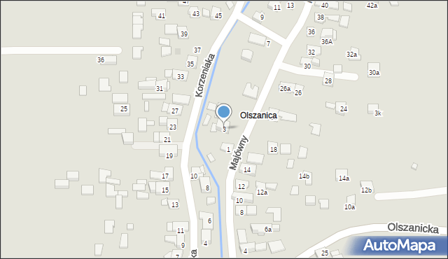 Kraków, Majówny Jadwigi, 3, mapa Krakowa