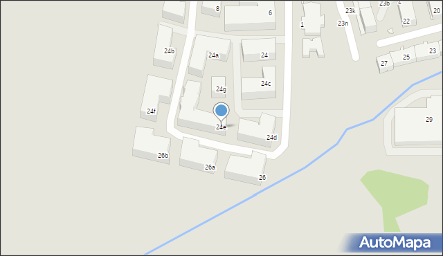 Kraków, Małysiaka Albina, bp., 24e, mapa Krakowa