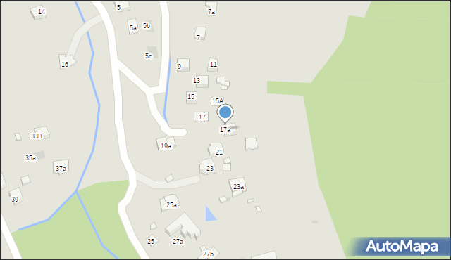 Kraków, Maćka z Bogdańca, 17a, mapa Krakowa