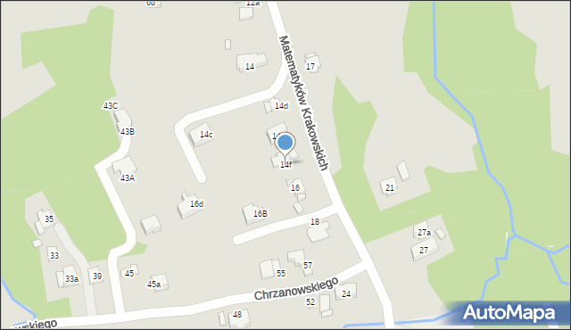 Kraków, Matematyków Krakowskich, 14f, mapa Krakowa