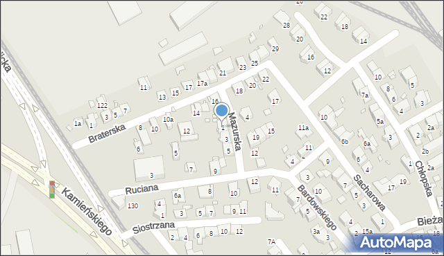 Kraków, Mazurska, 1, mapa Krakowa