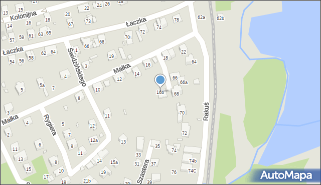 Kraków, Małka Zbigniewa, 16b, mapa Krakowa