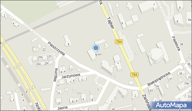 Kraków, Matki Tajber Pauli Zofii, 5, mapa Krakowa