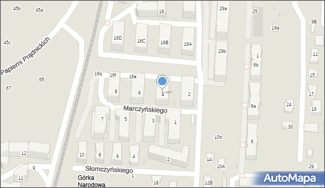 Kraków, Marczyńskiego Adama, 4, mapa Krakowa