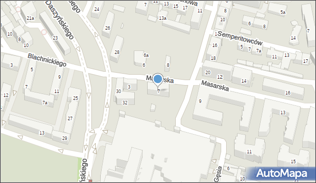 Kraków, Masarska, 7, mapa Krakowa