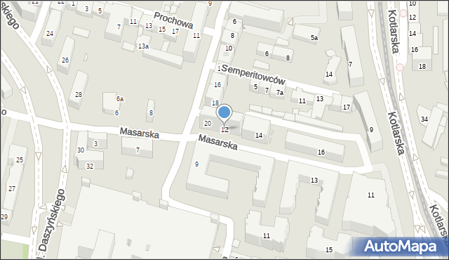 Kraków, Masarska, 12, mapa Krakowa