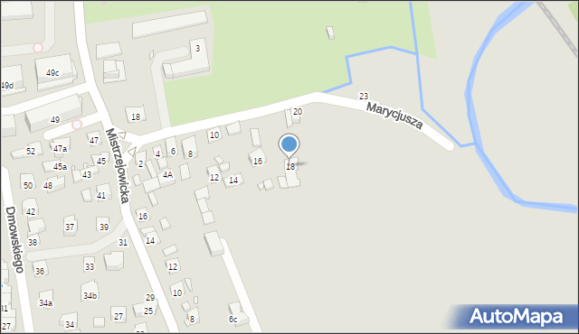 Kraków, Marycjusza Szymona, 18, mapa Krakowa