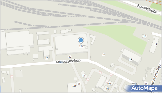 Kraków, Makuszyńskiego Kornela, 22a, mapa Krakowa