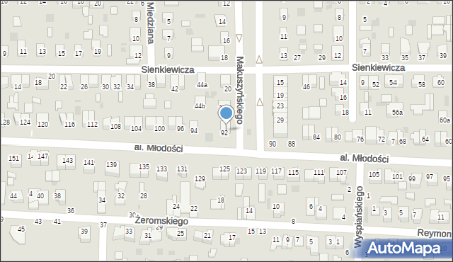 Kraśnik, Makuszyńskiego Kornela, 24, mapa Kraśnik