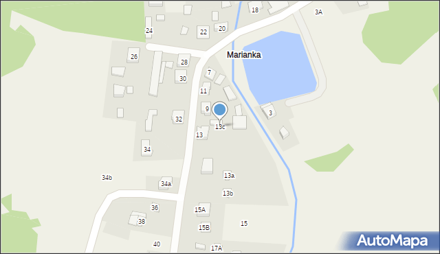 Kroczyce, Marianka, 13c, mapa Kroczyce