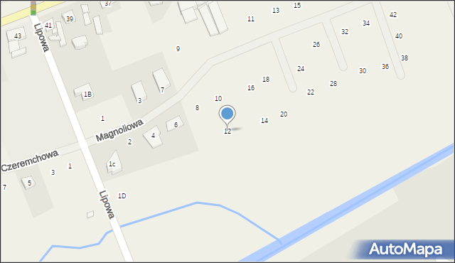 Krosinko, Magnoliowa, 12, mapa Krosinko