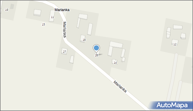 Krosna-Wieś, Marianka, 16, mapa Krosna-Wieś