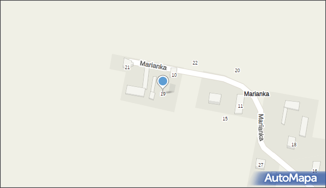 Krosna-Wieś, Marianka, 19, mapa Krosna-Wieś