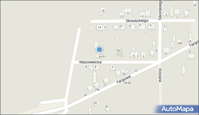 Krośniewice, Mazowiecka, 9, mapa Krośniewice