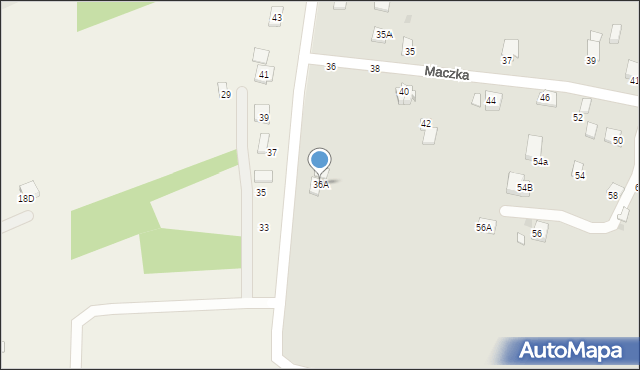 Krosno, Maczka Stanisława, gen., 36A, mapa Krosna