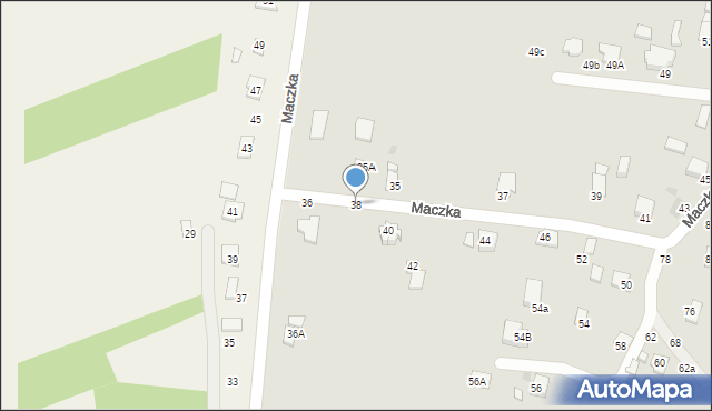 Krosno, Maczka Stanisława, gen., 38, mapa Krosna