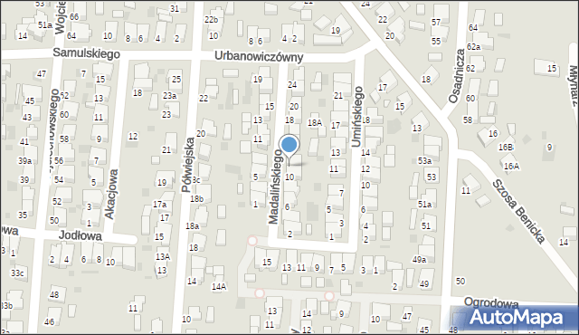 Krotoszyn, Madalińskiego, 12, mapa Krotoszyna