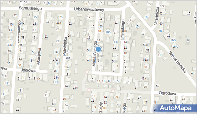 Krotoszyn, Madalińskiego, 8, mapa Krotoszyna