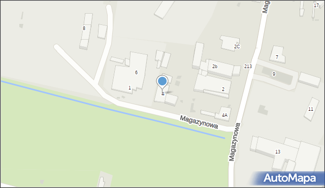 Krotoszyn, Magazynowa, 4, mapa Krotoszyna