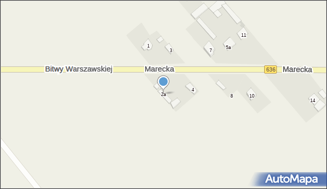 Krusze, Marecka, 2a, mapa Krusze