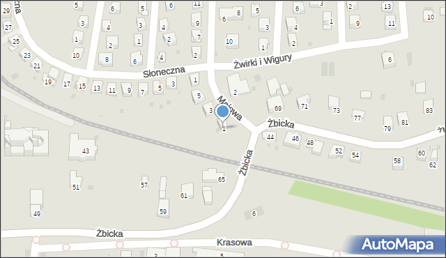 Krzeszowice, Majowa, 1, mapa Krzeszowice