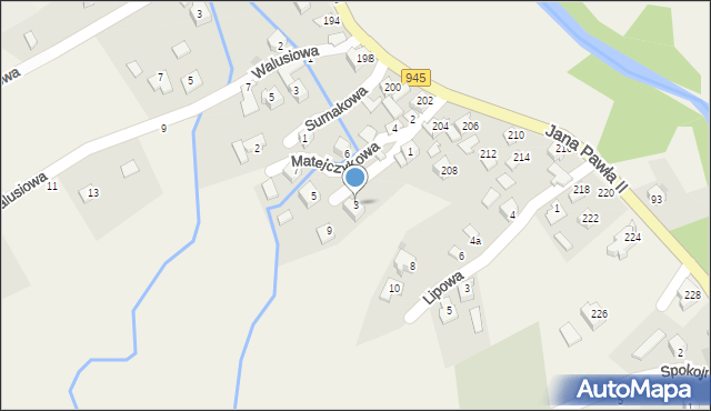 Krzyżowa, Matejczykowa, 3, mapa Krzyżowa