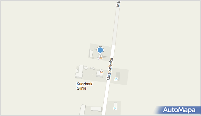 Kuczbork-Wieś, Mazowiecka, 18, mapa Kuczbork-Wieś