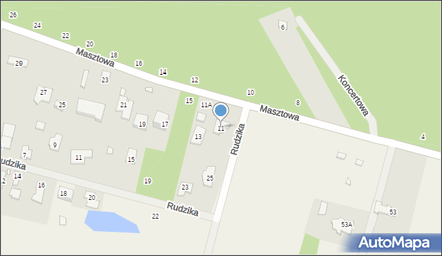 Kuleszówka, Masztowa, 11, mapa Kuleszówka