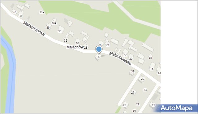 Kunów, Małachowska, 37, mapa Kunów