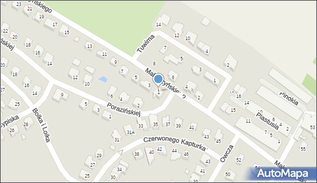 Kwidzyn, Makuszyńskiego Kornela, 1, mapa Kwidzyn