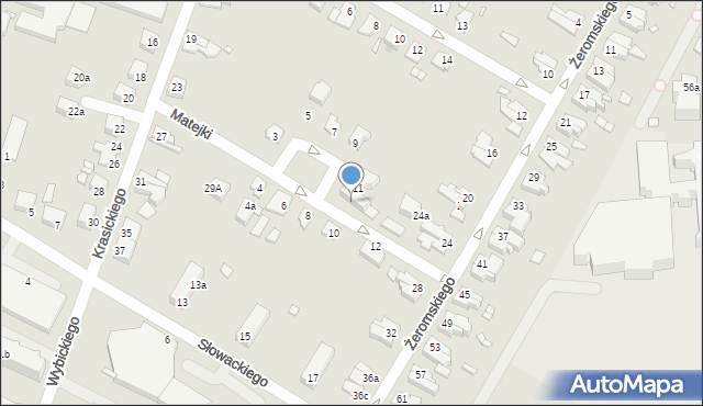 Kwidzyn, Matejki Jana, 11a, mapa Kwidzyn