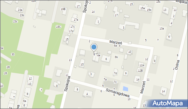Łazy, Marzeń, 4, mapa Łazy