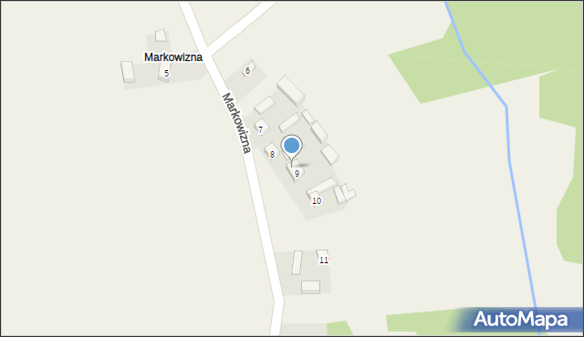 Łęczyska, Markowizna, 9a, mapa Łęczyska