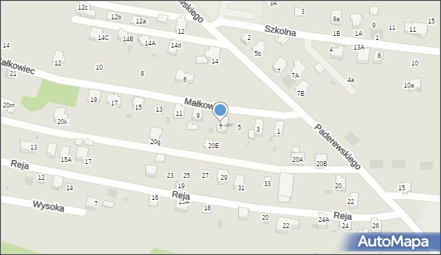 Lędziny, Małkowiec, 7, mapa Lędziny