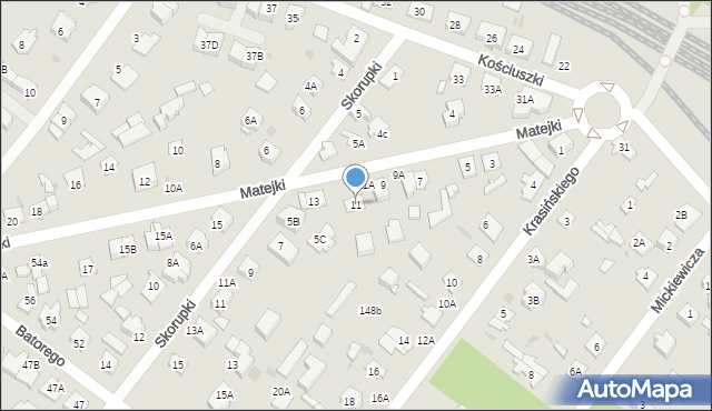 Legionowo, Matejki Jana, 11, mapa Legionowo