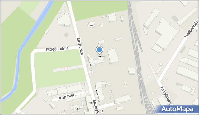 Legnica, Masarska, 17, mapa Legnicy