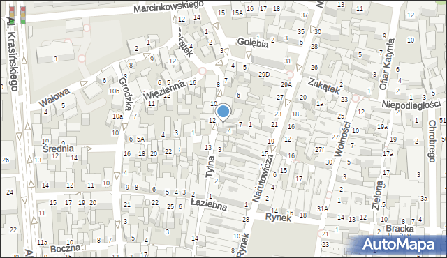 Leszno, Mała Kościańska, 6, mapa Leszno