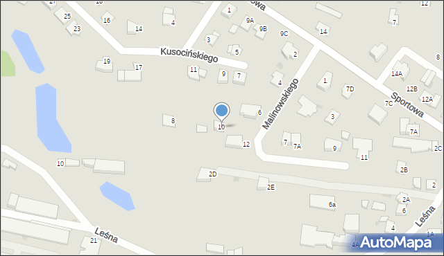 Lipno, Malinowskiego Bronisława, 10, mapa Lipno