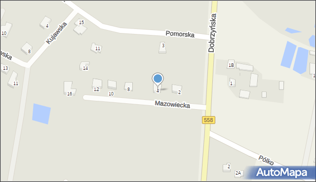 Lipno, Mazowiecka, 4, mapa Lipno