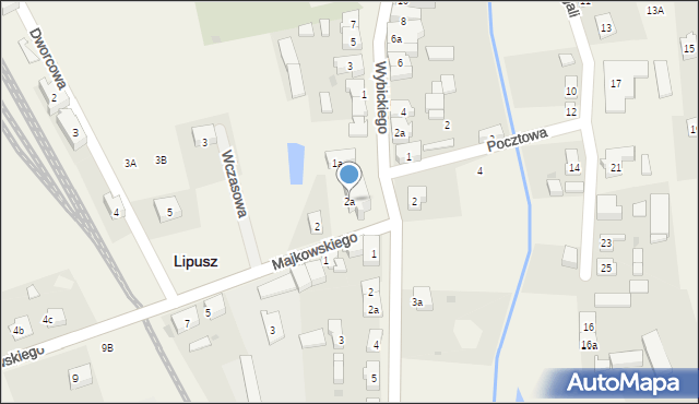 Lipusz, Majkowskiego Aleksandra, dr., 2a, mapa Lipusz